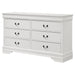 Louis Philippe 6-drawer Dresser White - Furniture Land (Milwaukee, WI)