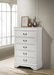 Louis Philippe 5-drawer Bedroom Chest White - Furniture Land (Milwaukee, WI)