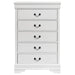 Louis Philippe 5-drawer Bedroom Chest White - Furniture Land (Milwaukee, WI)