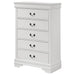 Louis Philippe 5-drawer Bedroom Chest White - Furniture Land (Milwaukee, WI)