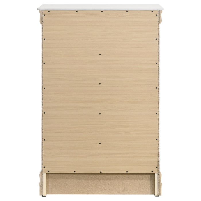 Louis Philippe 5-drawer Bedroom Chest White - Furniture Land (Milwaukee, WI)