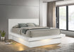 Jessica California King, E.king, & Queen Bed with Storage Headboard Cappuccino - Furniture Land (Milwaukee, WI)