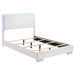 Felicity Full & Twin Panel Bed with LED Lighting Glossy White - Furniture Land (Milwaukee, WI)