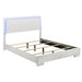 Felicity Eastern King, Queen, & Cal.King Panel Bed with LED Lighting Glossy White - Furniture Land (Milwaukee, WI)
