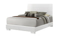 Felicity Eastern King, Queen, & Cal.King Panel Bed Glossy White - Furniture Land (Milwaukee, WI)