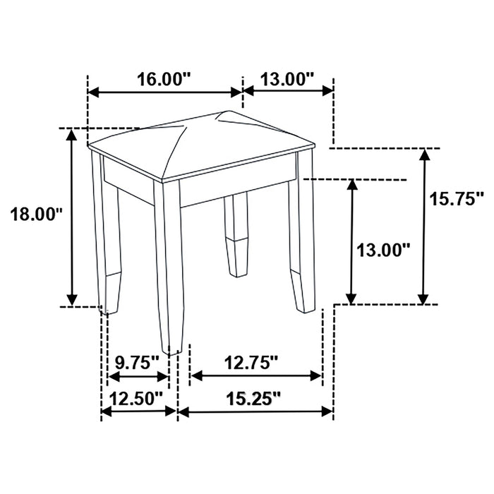 Felicity Vanity Stools - Furniture Land (Milwaukee, WI)
