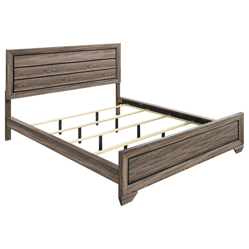 Kauffman California King, E.king, & Queen Panel Bed Washed Taupe - Furniture Land (Milwaukee, WI)