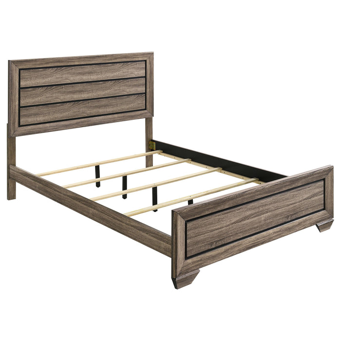 Kauffman California King, E.king, & Queen Panel Bed Washed Taupe - Furniture Land (Milwaukee, WI)