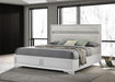 Miranda California King, E.King, Queen, Full, & Twin Bed Black & White - Furniture Land (Milwaukee, WI)