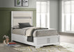 Miranda California King, E.King, Queen, Full, & Twin Bed Black & White - Furniture Land (Milwaukee, WI)
