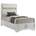 Miranda California King, E.King, Queen, Full, & Twin Bed Black & White - Furniture Land (Milwaukee, WI)