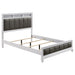 Barzini California King, E.King, & Queen Upholstered Panel Bed White - Furniture Land (Milwaukee, WI)