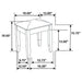 Barzini Vanity Stools - Furniture Land (Milwaukee, WI)