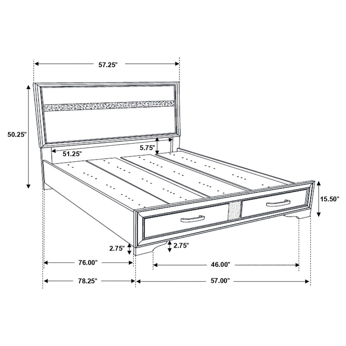 Miranda Bedroom Set with Storage - Furniture Land (Milwaukee, WI)