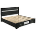 Miranda California King. E.King, & Queen 2-drawer Storage Bed Black & White - Furniture Land (Milwaukee, WI)