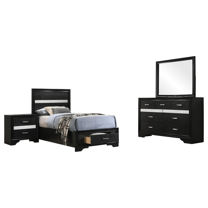 Miranda Bedroom Sets Black - Furniture Land (Milwaukee, WI)