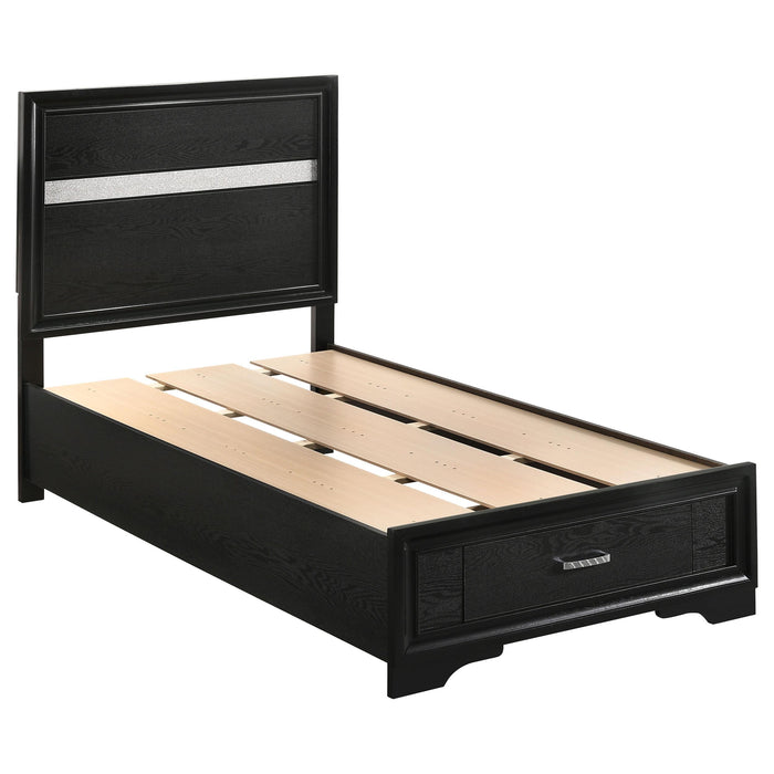 Miranda Full & Twin Storage Bed Black - Furniture Land (Milwaukee, WI)