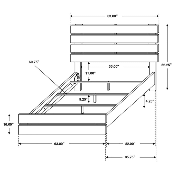 Brantford Wood Storage Panel Bed - Furniture Land (Milwaukee, WI)