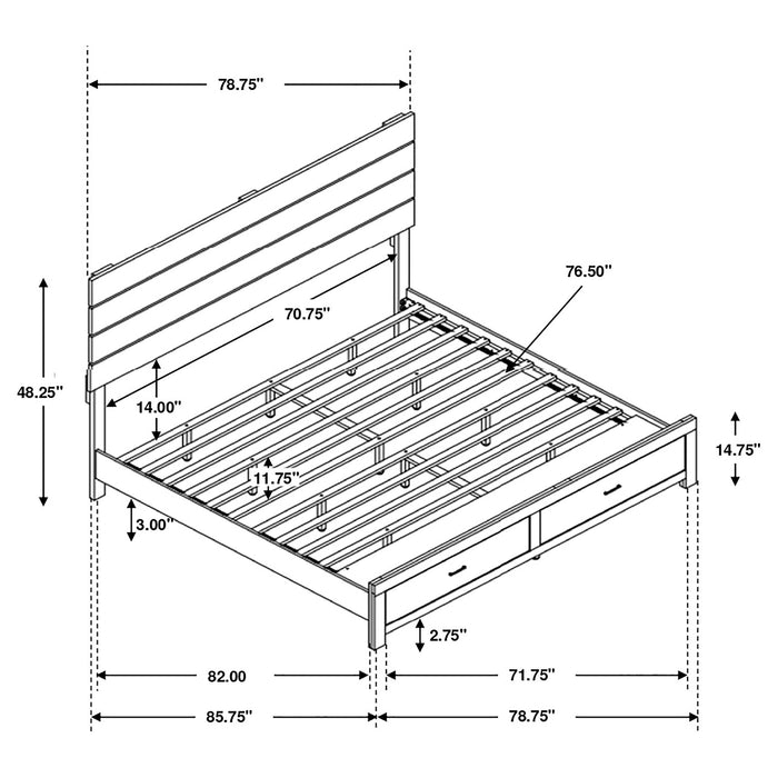 Brantford Wood Storage Panel Bed - Furniture Land (Milwaukee, WI)