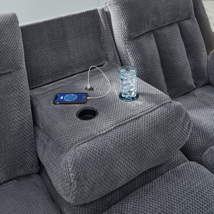 Observation Power Reclining Sofa with Drop Down Table - Furniture Land (Milwaukee, WI)