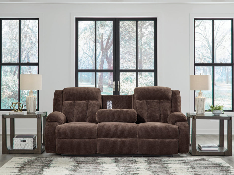 Observation Power Reclining Sofa with Drop Down Table - Furniture Land (Milwaukee, WI)