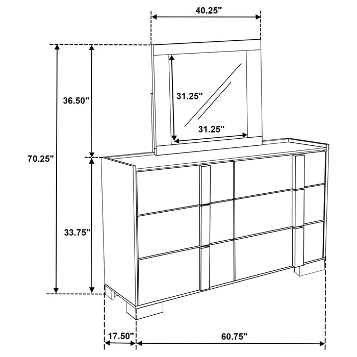 Hyland Dresser With Mirror - Furniture Land (Milwaukee, WI)