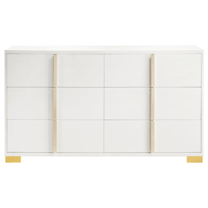 Marceline Bedroom Sets White & Black 4 & 5 Piece - Furniture Land (Milwaukee, WI)