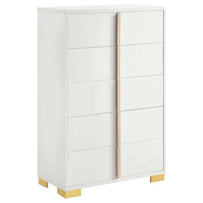 Marceline Bedroom Sets White & Black 4 & 5 Piece - Furniture Land (Milwaukee, WI)