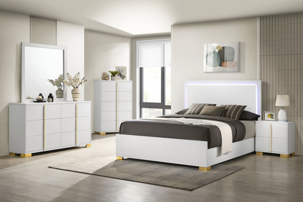 Marceline Beds White & Black Eastren King, Full, Twin, & Queen - Furniture Land (Milwaukee, WI)