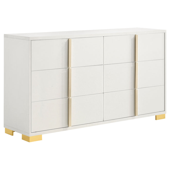 Marceline Bedroom Sets White & Black 4 & 5 Piece - Furniture Land (Milwaukee, WI)