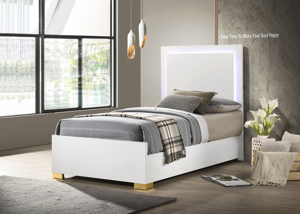 Marceline Beds White & Black Eastren King, Full, Twin, & Queen - Furniture Land (Milwaukee, WI)