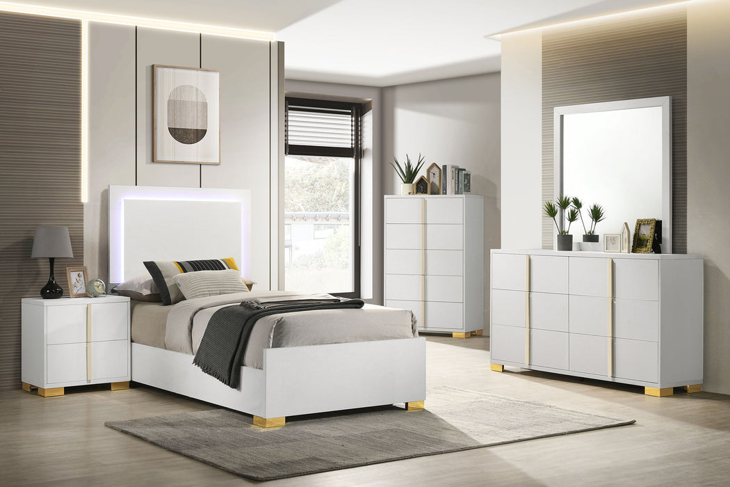 Marceline Beds White & Black Eastren King, Full, Twin, & Queen - Furniture Land (Milwaukee, WI)