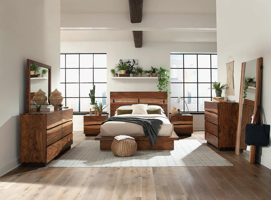 Winslow California King, E.King & Queen Bed Smokey Walnut and Coffee Bean - Furniture Land (Milwaukee, WI)