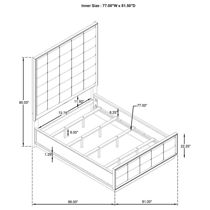 Durango 4 & 5 Piece E.King, Cal.King & Queen Bedroom Set - Furniture Land (Milwaukee, WI)