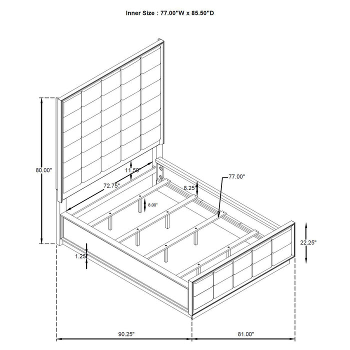 Durango 4 & 5 Piece E.King, Cal.King & Queen Bedroom Set - Furniture Land (Milwaukee, WI)
