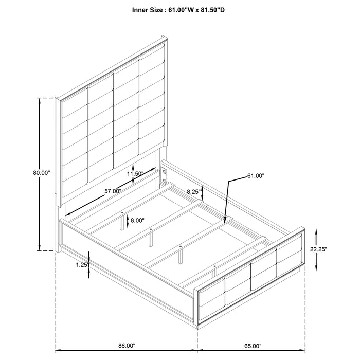 Durango 4 & 5 Piece E.King, Cal.King & Queen Bedroom Set - Furniture Land (Milwaukee, WI)