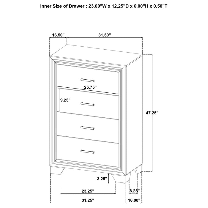 Wright 4 Pc & 5 Pc Bedroom Set - Furniture Land (Milwaukee, WI)