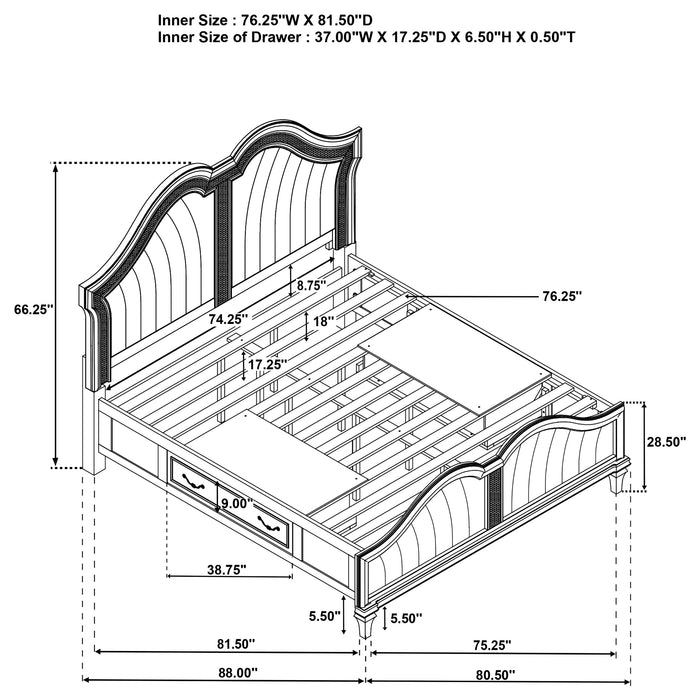 Evangeline 4 & 5 Piece Bedroom Set - Furniture Land (Milwaukee, WI)