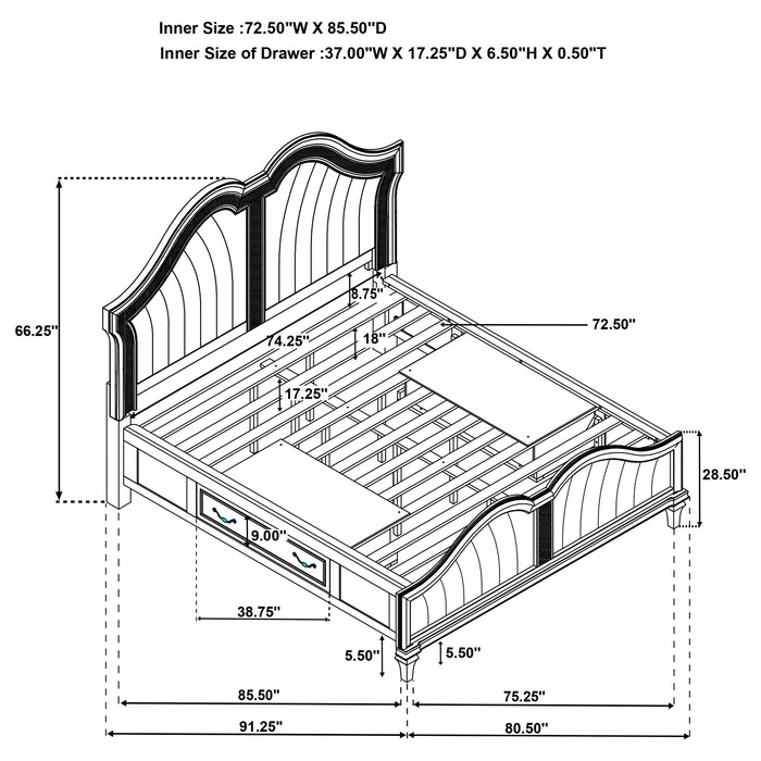 Evangeline 4 & 5 Piece Bedroom Set - Furniture Land (Milwaukee, WI)