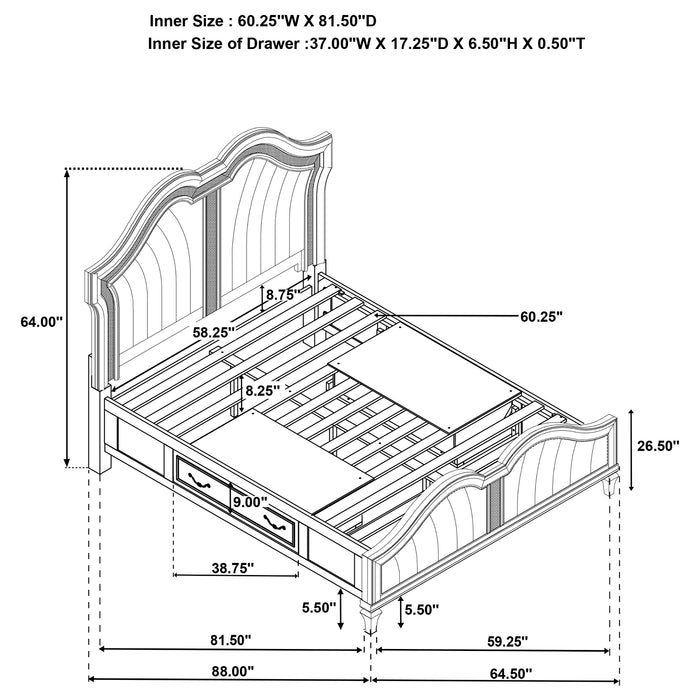 Evangeline 4 & 5 Piece Bedroom Set - Furniture Land (Milwaukee, WI)