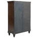 Andover 6-drawer Tempered Glass Door Chest Dark Oak - Furniture Land (Milwaukee, WI)