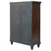 Andover 6-drawer Tempered Glass Door Chest Dark Oak - Furniture Land (Milwaukee, WI)