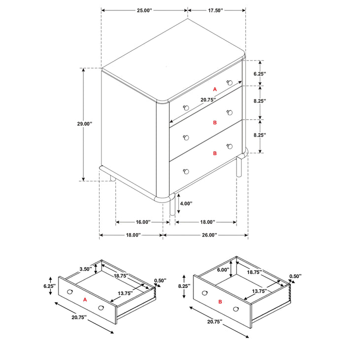 Arini Nightstands - Furniture Land (Milwaukee, WI)