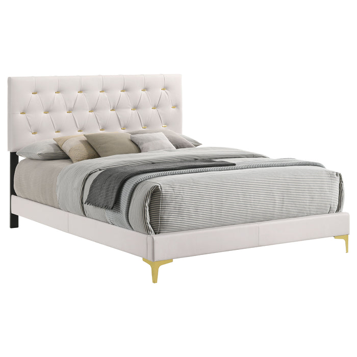 Kendall Panel Bed E.King, & Queen Black & White - Furniture Land (Milwaukee, WI)