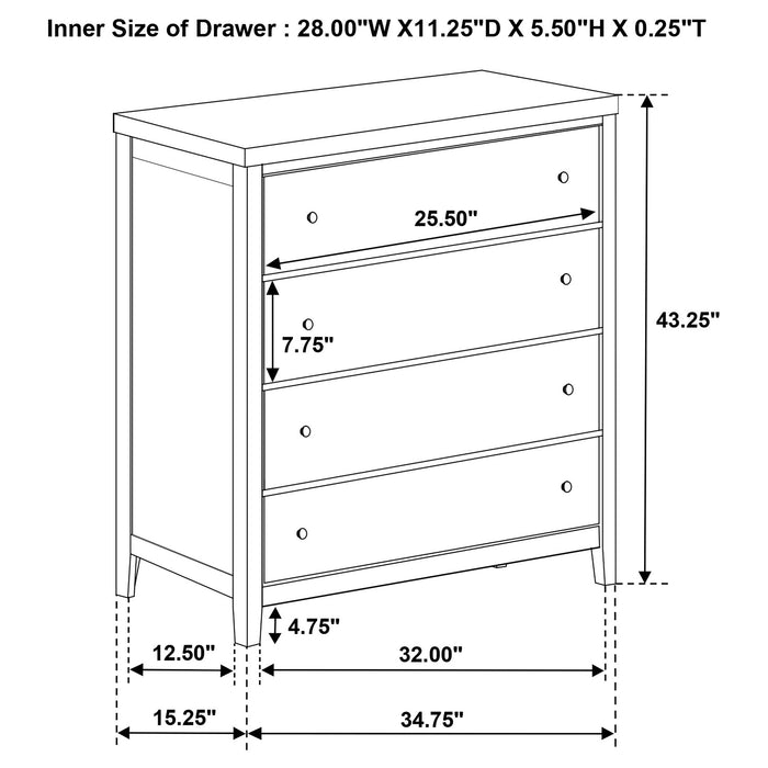 Wilkes 4 & 5 Piece E.King, Queen, Twin, & Full Bedroom Set - Furniture Land (Milwaukee, WI)