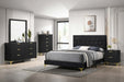 Kendall Panel Bed E.King, & Queen Black & White - Furniture Land (Milwaukee, WI)
