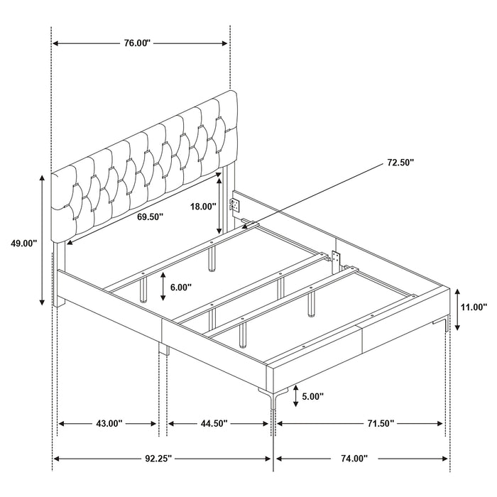Kendall Upholstered Panel Bed - Furniture Land (Milwaukee, WI)