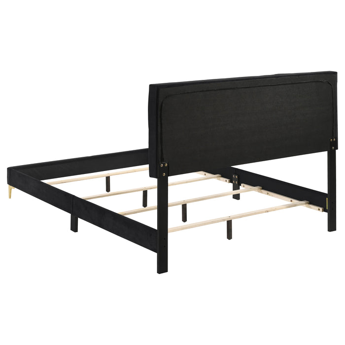 Kendall Panel Bed E.King, & Queen Black & White - Furniture Land (Milwaukee, WI)