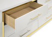 Lucia 4 & 5 Piece Bedroom Set King & Queen Beige & Grey - Furniture Land (Milwaukee, WI)