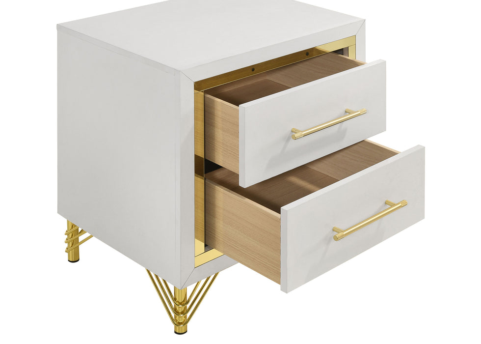 Lucia 4 & 5 Piece Bedroom Set King & Queen Beige & Grey - Furniture Land (Milwaukee, WI)